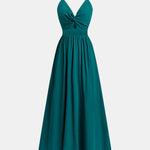 Thalina – Front Twist Keyhole Long Dress
