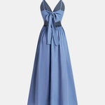 Thalina – Front Twist Keyhole Long Dress