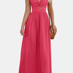 Thalina – Front Twist Keyhole Long Dress