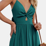 Thalina – Front Twist Keyhole Long Dress