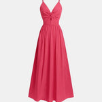 Thalina – Front Twist Keyhole Long Dress