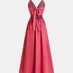 Thalina – Front Twist Keyhole Long Dress